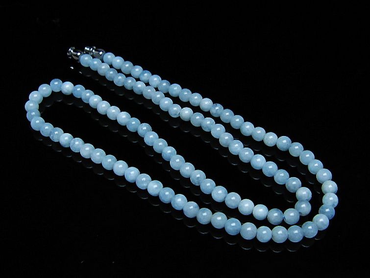 アクアマリン ネックレス 4mm [T556-3447] 2枚目