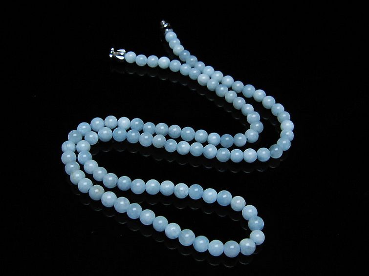 アクアマリン ネックレス 4mm [t556-3450] 2枚目