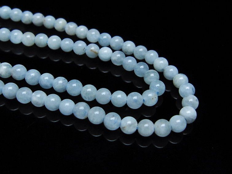 アクアマリン ネックレス 4mm [t556-3469] 3枚目
