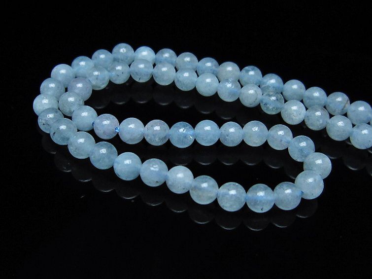 アクアマリン ネックレス 4mm [t556-3497] 3枚目