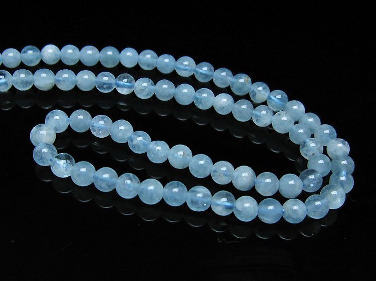 アクアマリン ネックレス 4mm [t556-3498] 3枚目