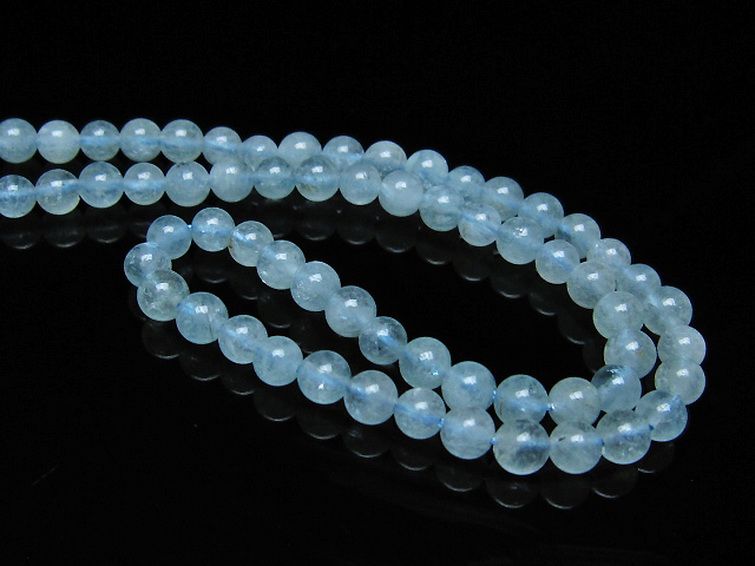 アクアマリン ネックレス 4mm [t556-3510] 2枚目