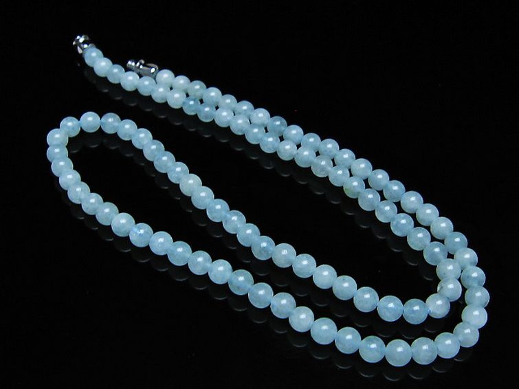 アクアマリン ネックレス 4mm [T556-3521] 2枚目