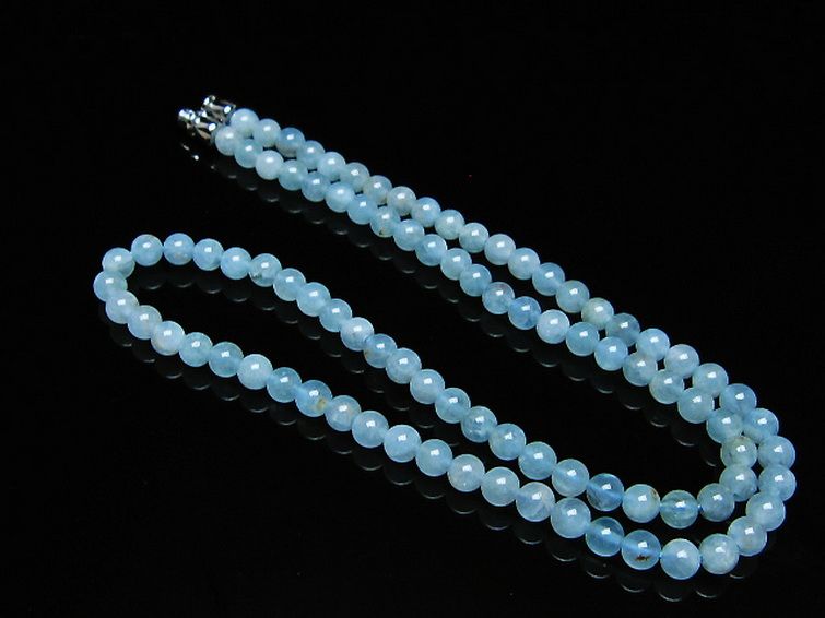 アクアマリン ネックレス 5mm [t556-3544] 1枚目