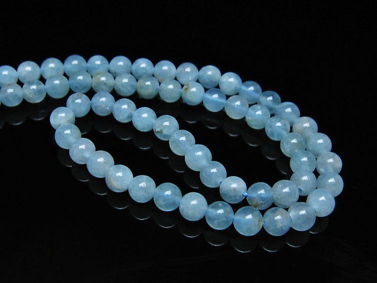 アクアマリン ネックレス 5mm [t556-3544] 2枚目