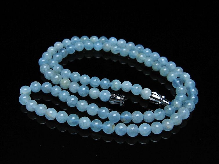 アクアマリン ネックレス 5mm [t556-3544] 3枚目