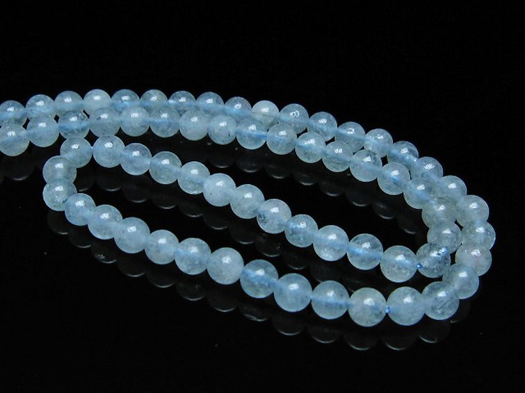 アクアマリン ネックレス 4mm [T556-3551] 3枚目