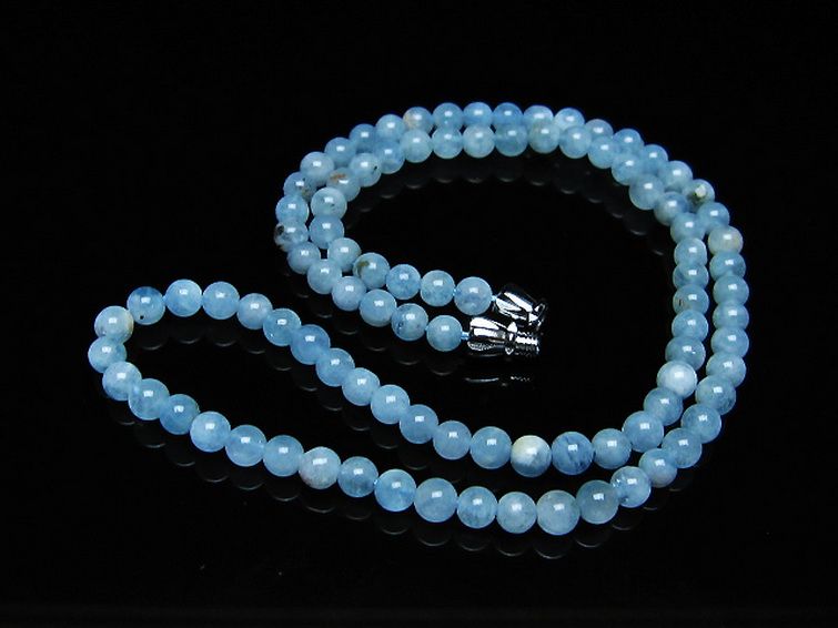 アクアマリン ネックレス 4mm [T556-3560] 2枚目