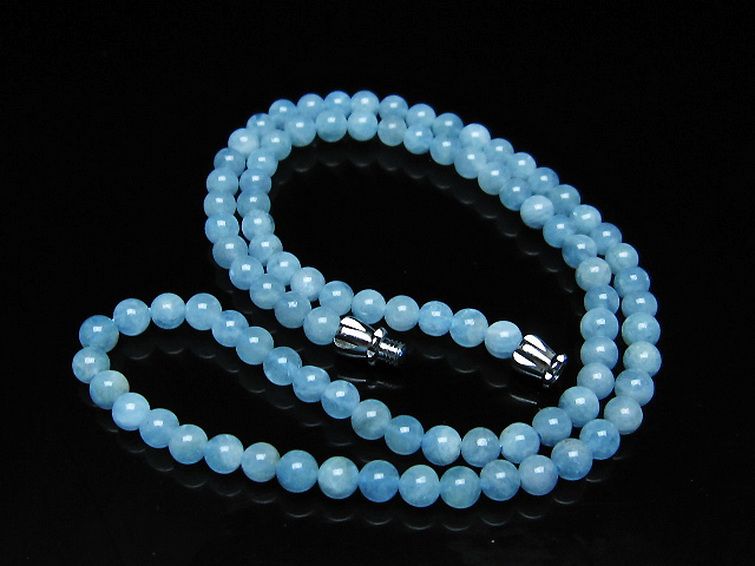 アクアマリン ネックレス 4mm [t556-3584] 1枚目