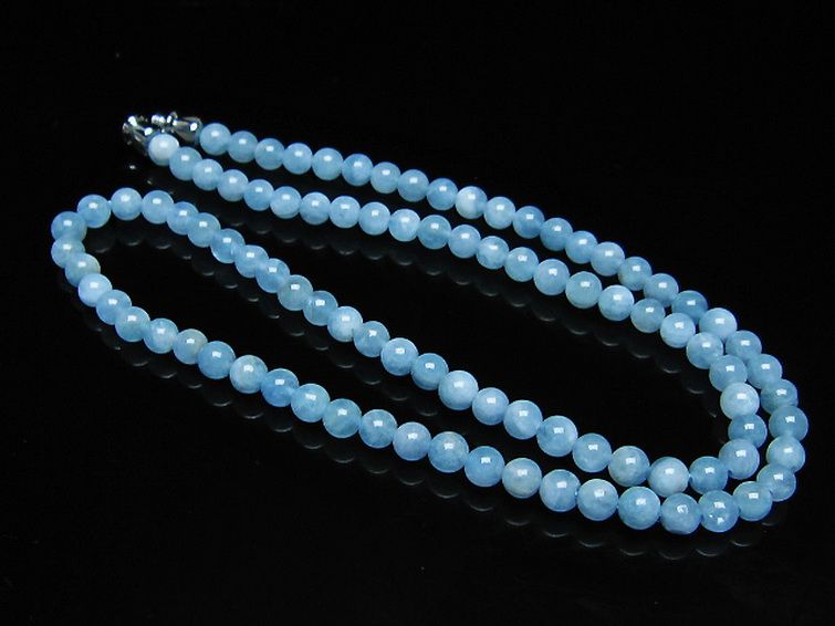アクアマリン ネックレス 4mm [t556-3584] 2枚目