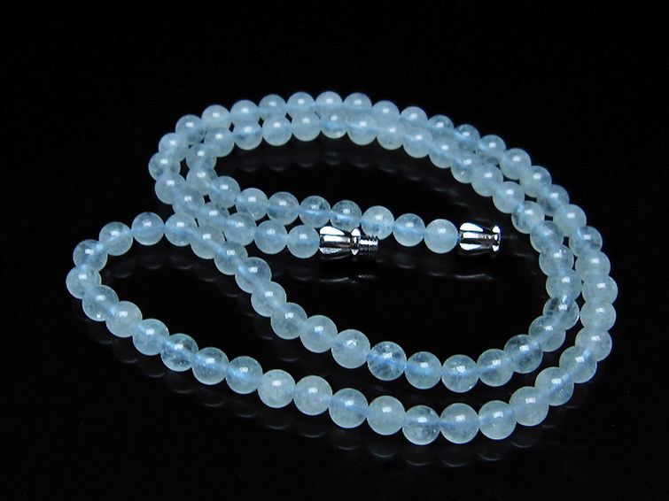 アクアマリン ネックレス 5mm [t556-3601] 1枚目