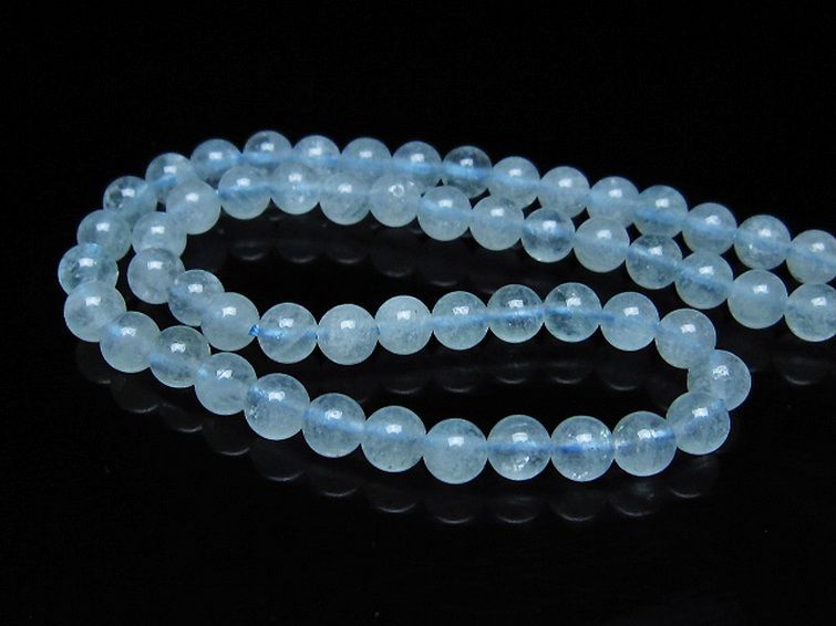 アクアマリン ネックレス 5mm [t556-3601] 3枚目