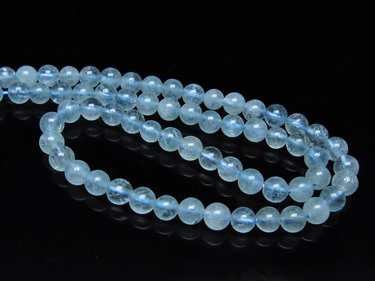 アクアマリン ネックレス 4mm [t556-3604] 3枚目