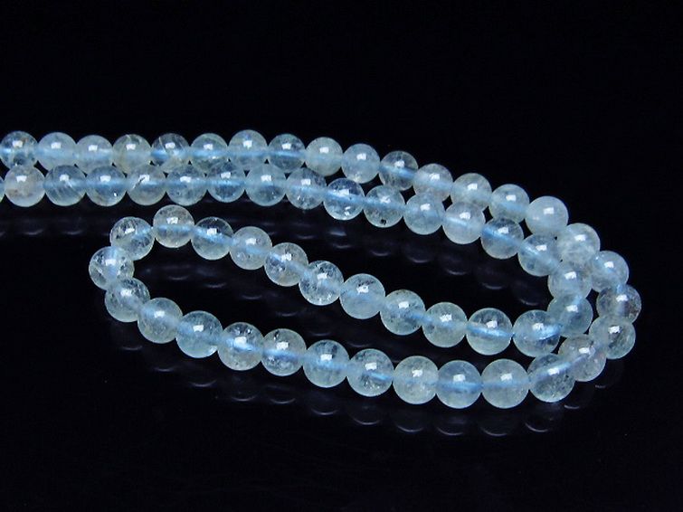 アクアマリン ネックレス 5mm [T556-3607] 3枚目