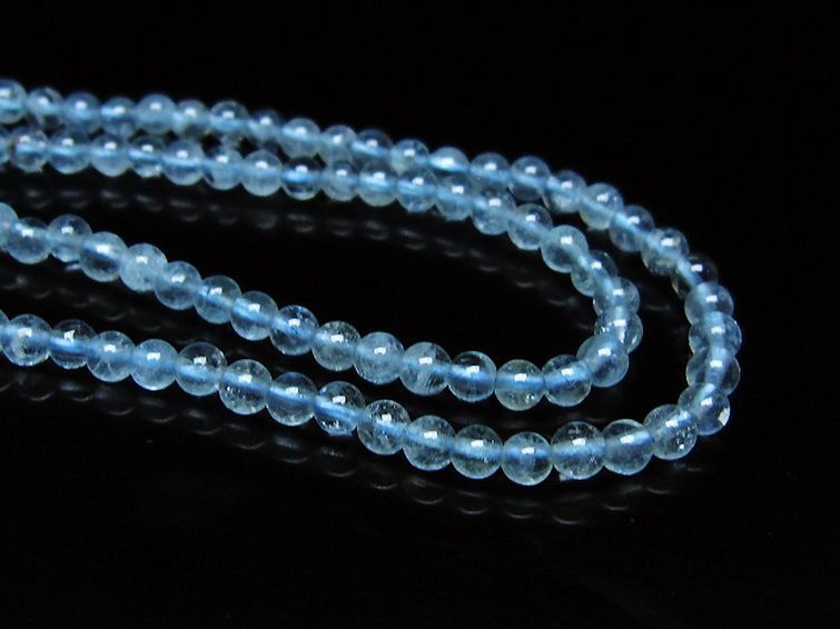 アクアマリン ネックレス 3mm [t556-3611] 3枚目