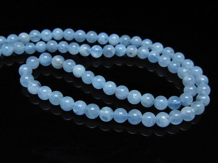 アクアマリン ネックレス 4mm [t556-3701] 3枚目