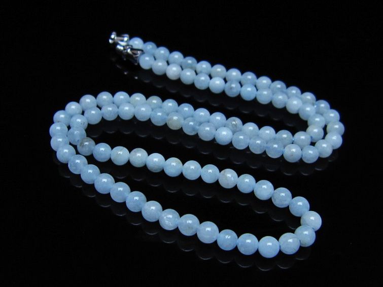 アクアマリン ネックレス 4mm [T556-3715] 2枚目