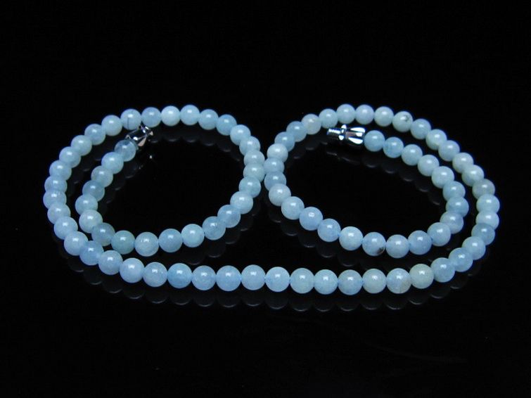 アクアマリン ネックレス 5mm [T556-3723] 1枚目