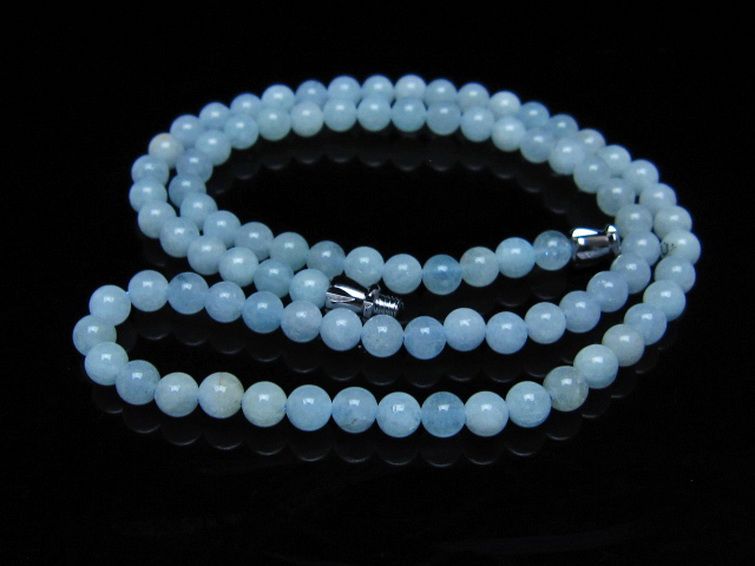 アクアマリン ネックレス 5mm [T556-3723] 2枚目
