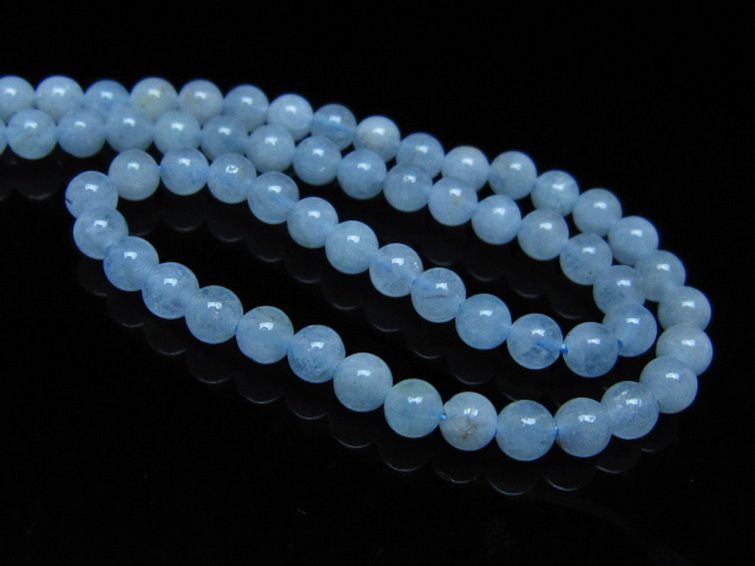 アクアマリン ネックレス 4mm [t556-3729] 3枚目