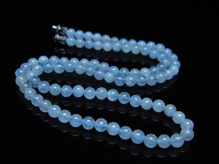 アクアマリン ネックレス 5mm [t556-3750] 2枚目