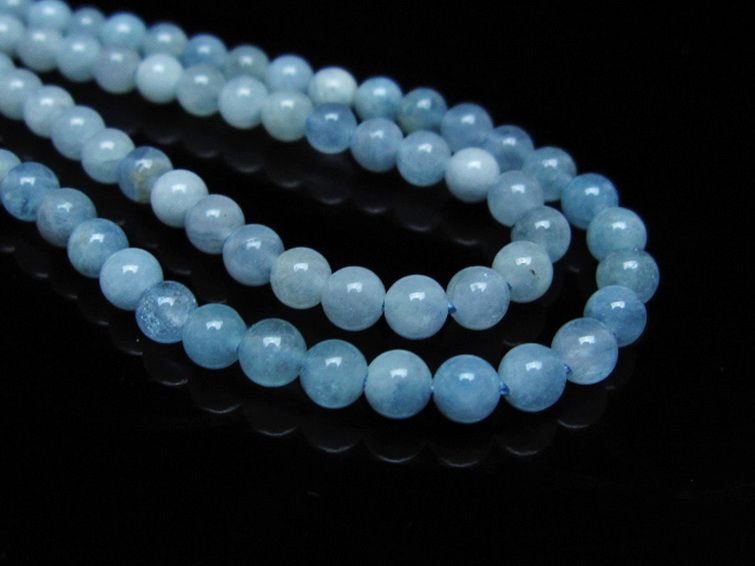 アクアマリン ネックレス 4mm [t556-3757] 3枚目