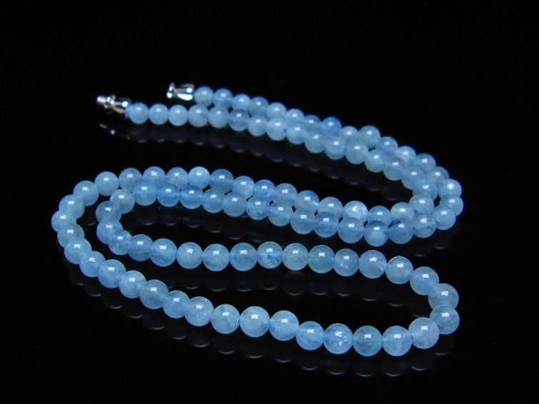 アクアマリン ネックレス 4mm [t556-3768] 2枚目