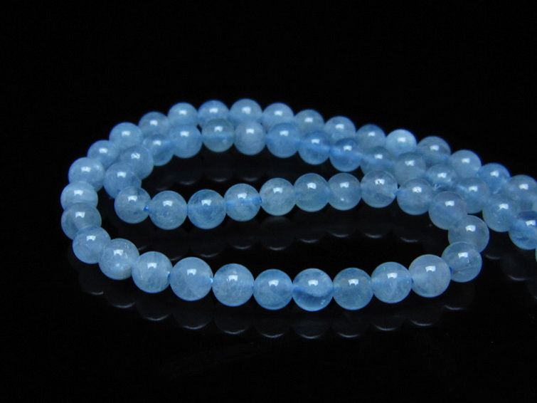 アクアマリン ネックレス 4mm [t556-3768] 3枚目