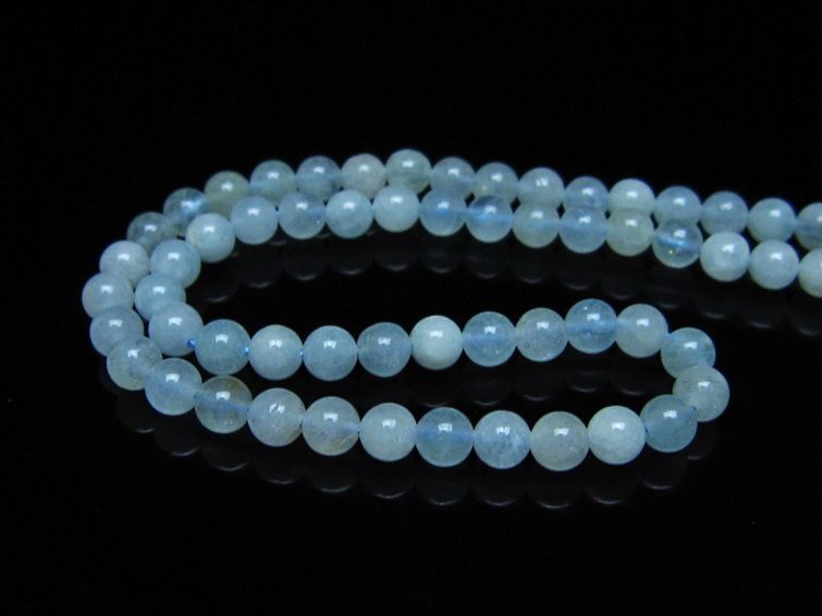 アクアマリン ネックレス 4mm [t556-3774] 3枚目