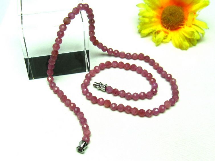 ルビー ネックレス 4mm [t561-1585] 1枚目