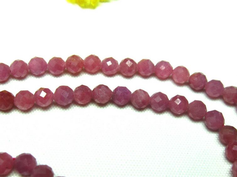 ルビー ネックレス 4mm [t561-1585] 3枚目