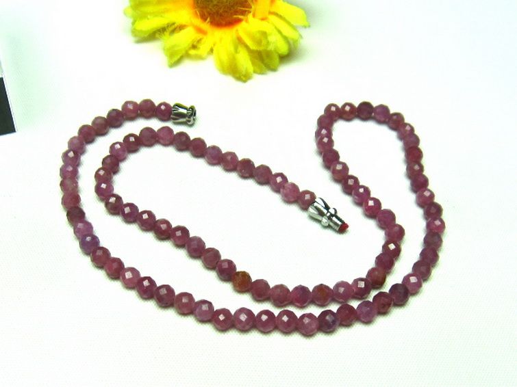 ルビー ネックレス 4mm [t561-1616] 2枚目