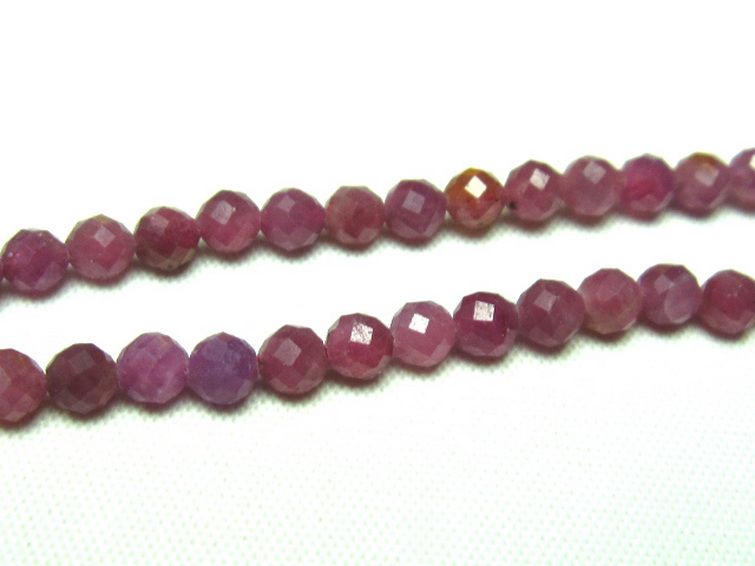 ルビー ネックレス 4mm [t561-1616] 3枚目