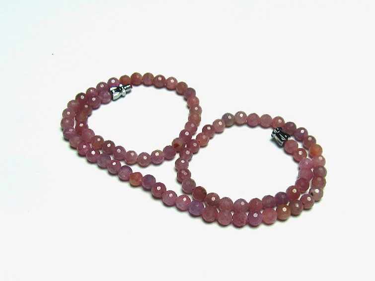 ルビー ネックレス 5mm [t561-1829] 1枚目