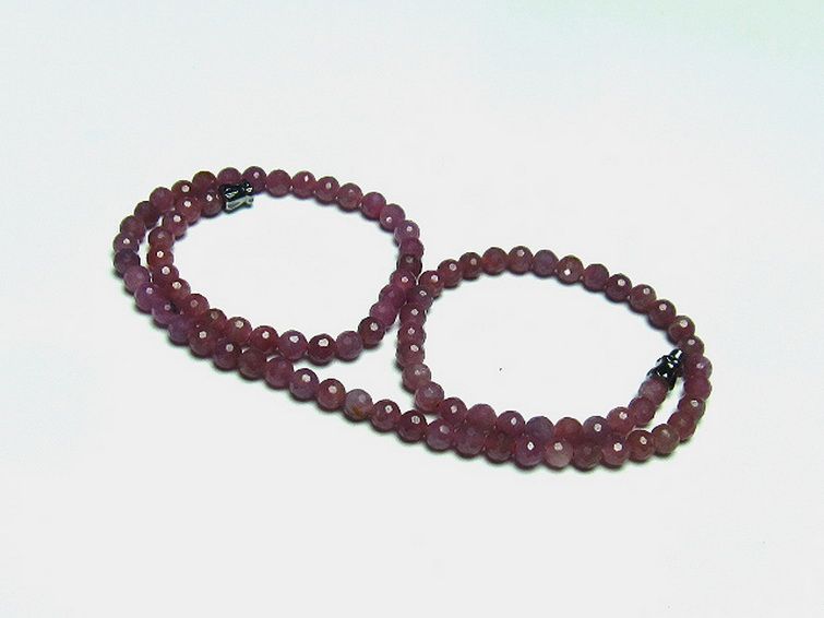 ルビー ネックレス 5mm [t561-1839] 1枚目