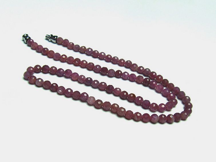 ルビー ネックレス 5mm [t561-1839] 2枚目