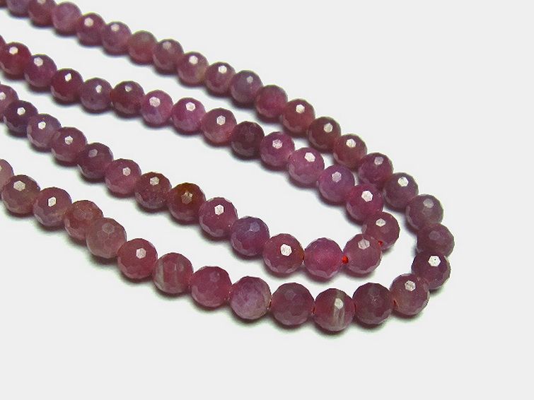 ルビー ネックレス 5mm [t561-1839] 3枚目