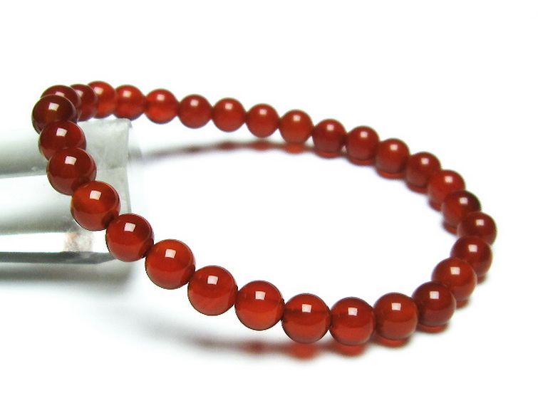 赤アゲート ブレスレット 6mm [T57-6346] 1枚目