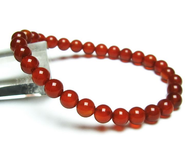 赤アゲート ブレスレット 6mm [t57-6415] 1枚目