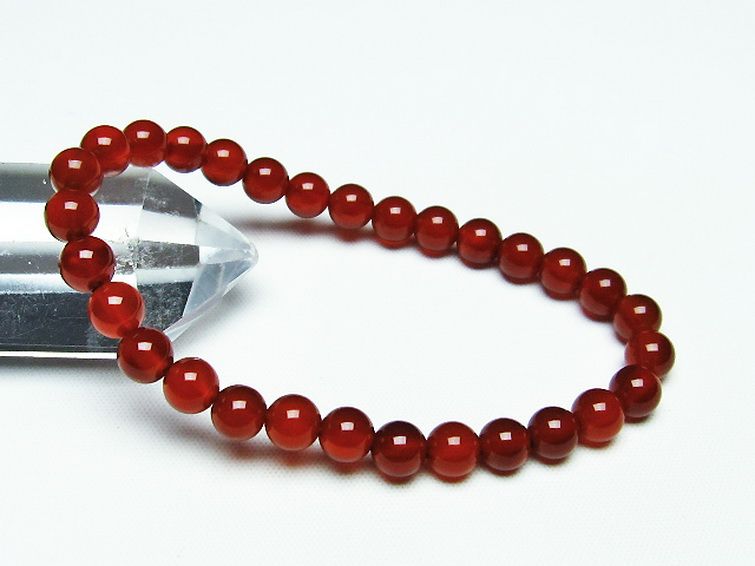赤アゲート ブレスレット 6mm [T57-6610] 1枚目