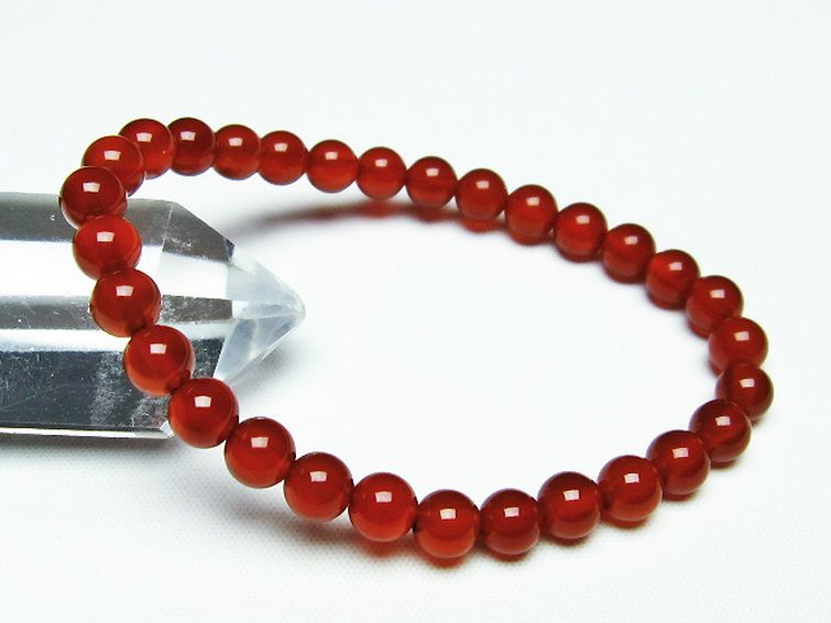 赤アゲート ブレスレット 6mm [t57-6614] 1枚目