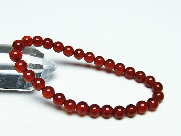 赤アゲート ブレスレット 6mm [t57-6619] 1枚目