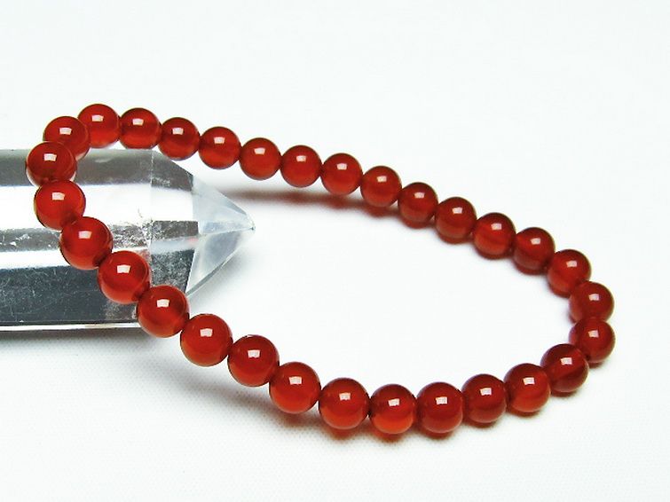赤アゲート ブレスレット 6mm [t57-6626] 1枚目