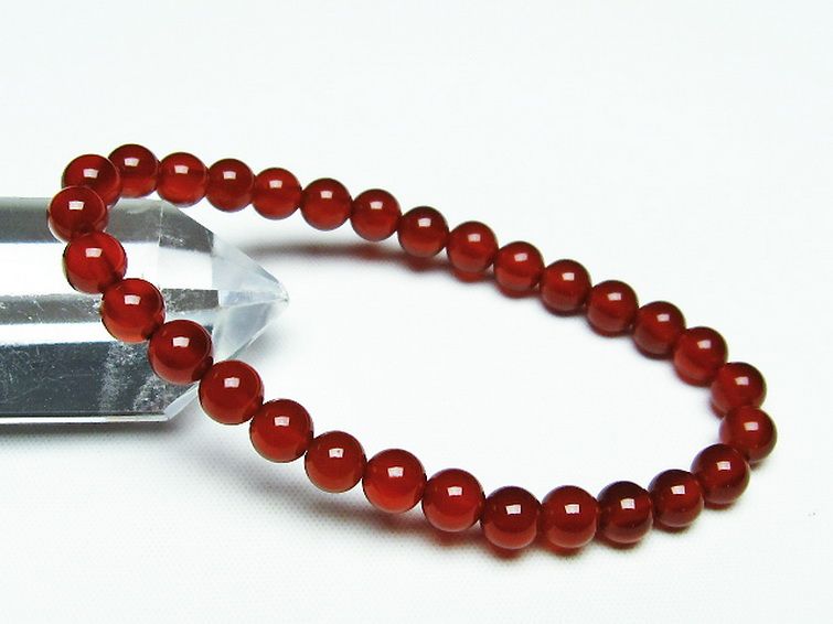 赤アゲート ブレスレット 6mm [t57-6653] 1枚目