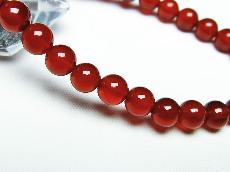 赤アゲート ブレスレット 6mm [t57-6653] 3枚目