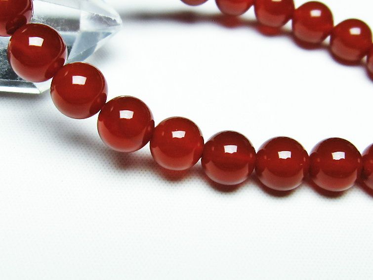 赤アゲート ブレスレット 8mm [t57-6683] 3枚目