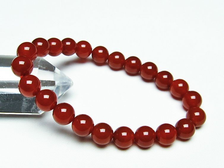 赤アゲート ブレスレット 8mm [T57-6685] 1枚目