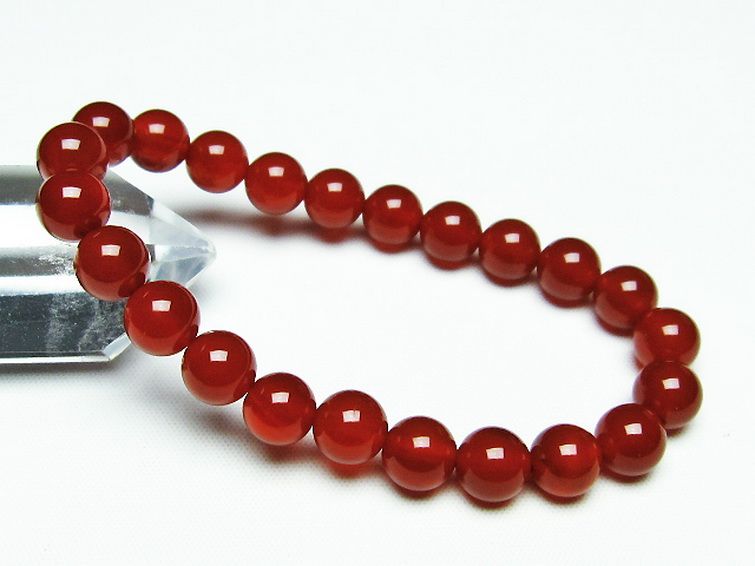 赤アゲート ブレスレット 8mm [t57-6688] 1枚目