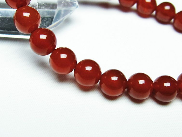 赤アゲート ブレスレット 8mm [T57-6727] 3枚目
