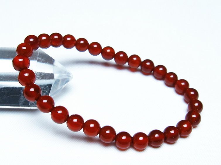 赤アゲート ブレスレット 6mm [t57-6805] 1枚目
